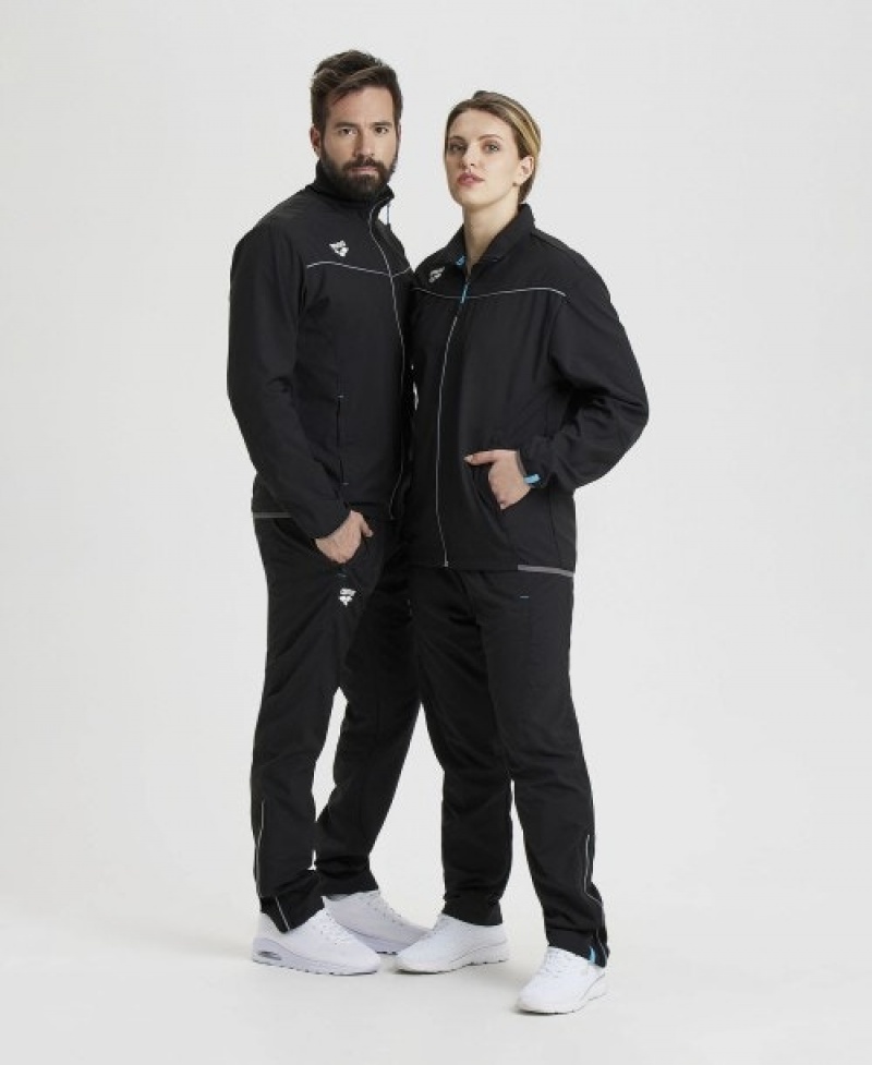 Black Arena Team Sports Panel Men's Jackets | 66379776