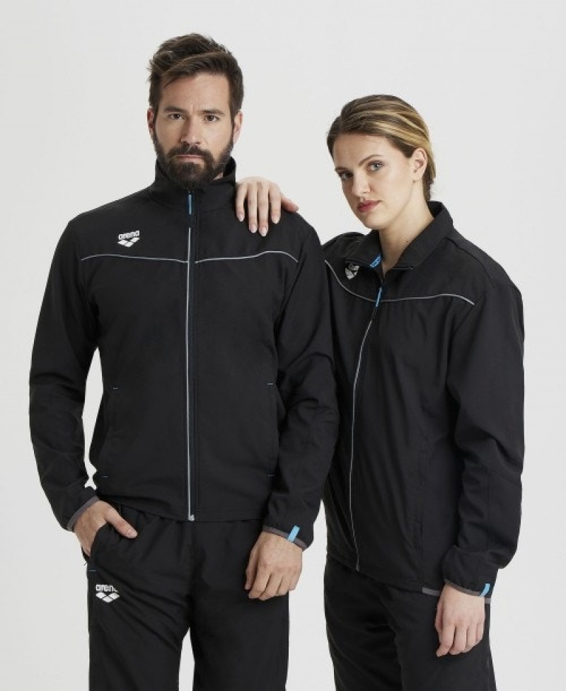 Black Arena Team Sports Panel Women's Jackets | 77585645