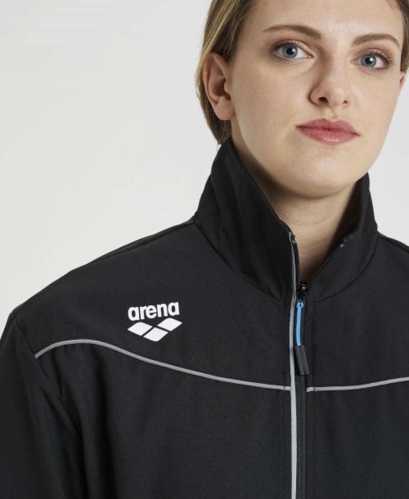 Black Arena Team Sports Panel Women's Jackets | 77585645