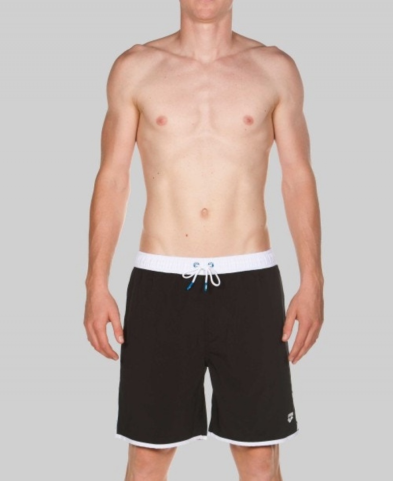 Black Arena Team Stripe Men's Shorts | 1004466