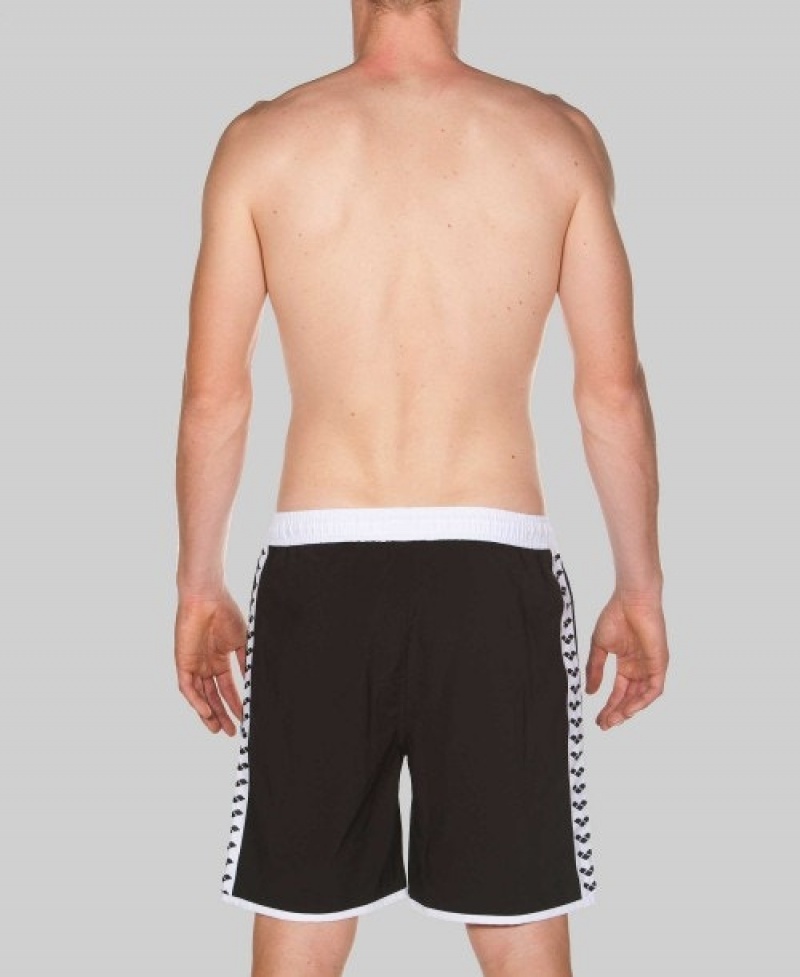 Black Arena Team Stripe Men's Shorts | 1004466