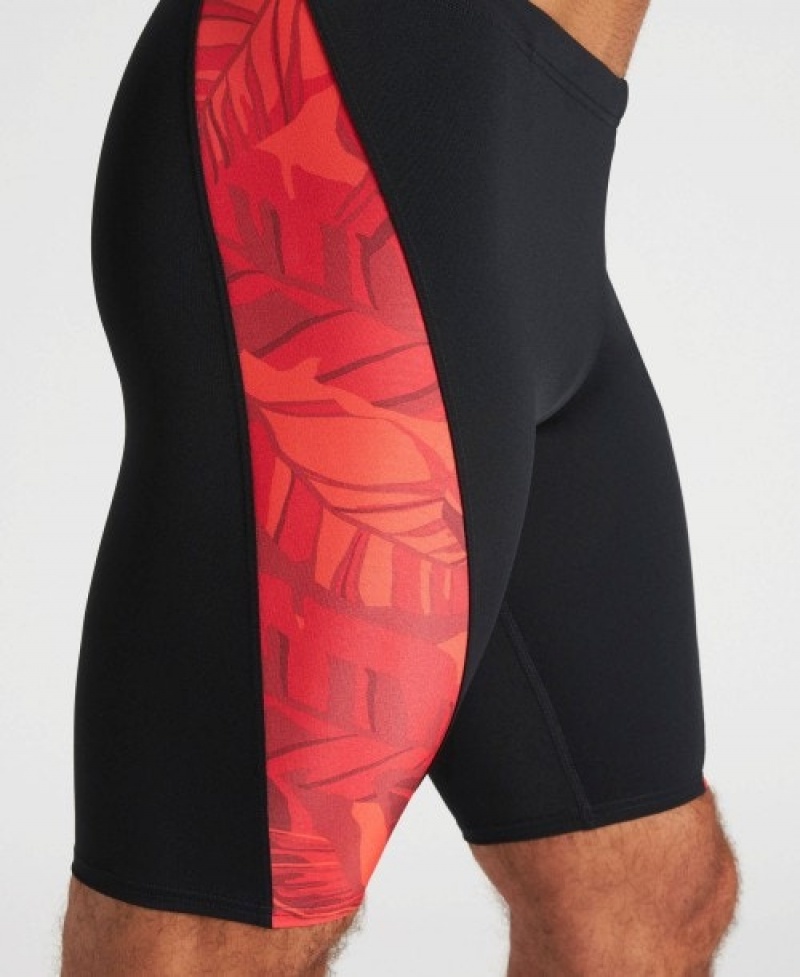 Black Arena Tropicals Jammer Men's Swim Shorts | 78825364