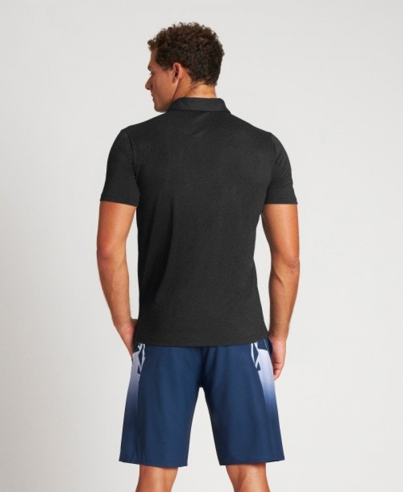 Black Arena USA Tech Men's Polo Shirts | 45435241