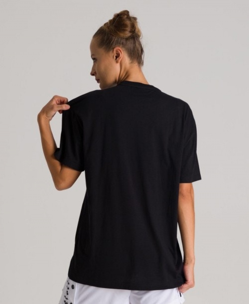 Black Arena Uni Women's T Shirts | 50335485