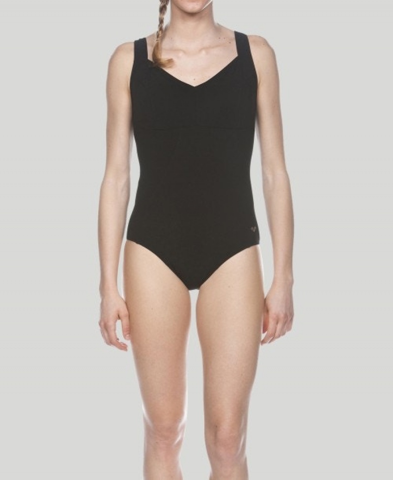 Black Arena Vertigo Wing Back C-cup Women's Swimsuits | 56060661