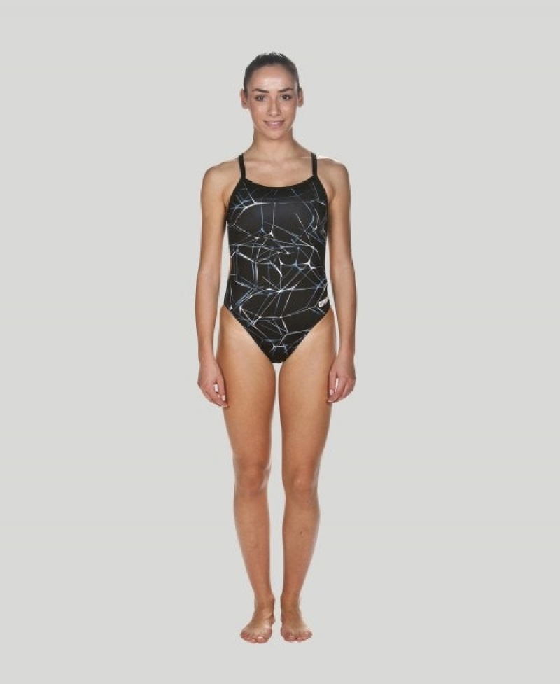 Black Arena Water Challenge Back Women's Swimsuits | 70518163