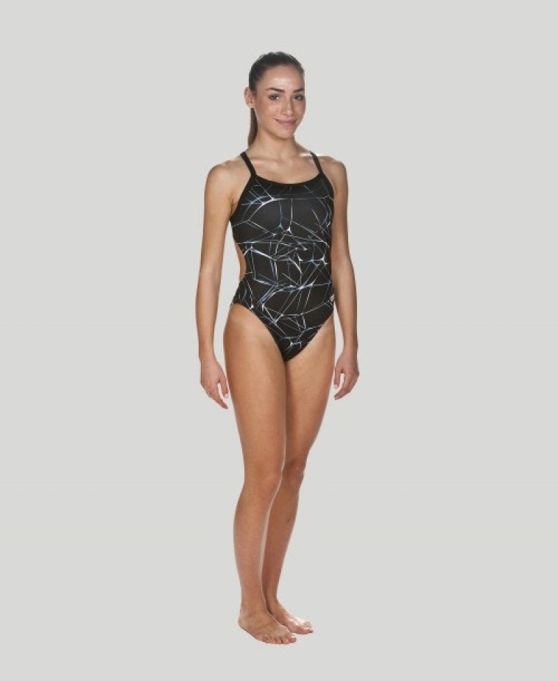 Black Arena Water Challenge Back Women's Swimsuits | 70518163