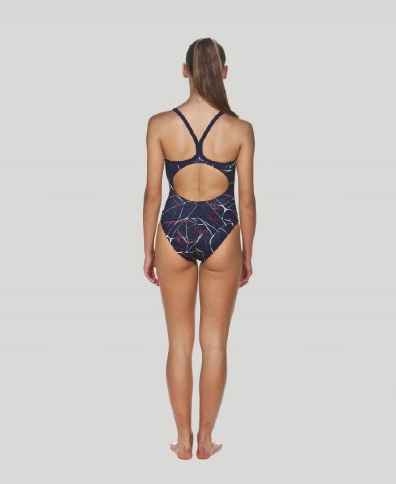 Black Arena Water Light Drop Back Women's Swimsuits | 34742198