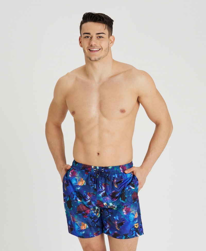 Blue Arena Allover Print Beach Men\'s Boxer | 21762040