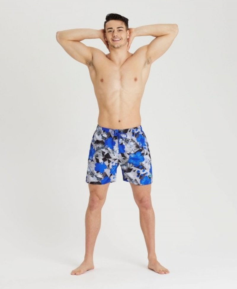 Blue Arena Allover Print Beach Men's Boxer | 89562833