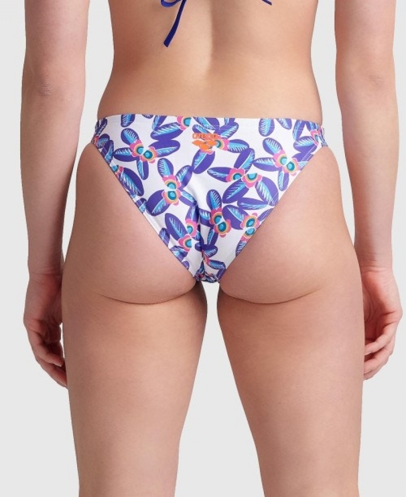 Blue Arena Allover Swim Women's Bikini Bottoms | 10728941