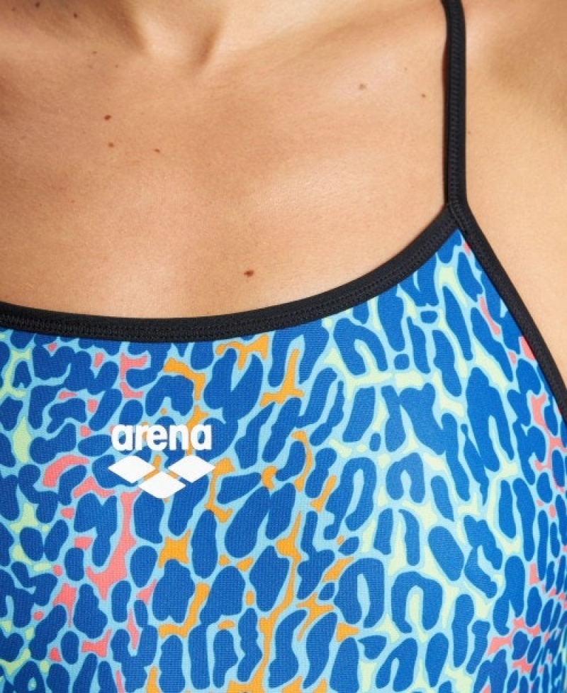 Blue Arena Animalier Rev Challenge Back Women's Swimsuits | 25451508