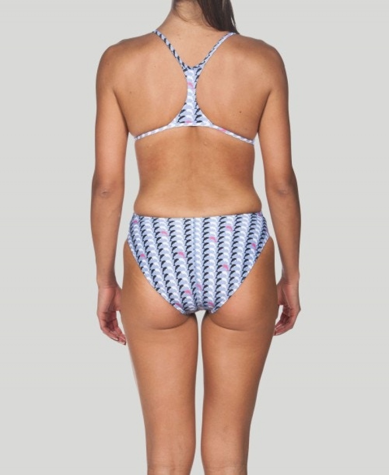 Blue Arena Dolphin Booster Back Women's Swimsuits | 40233968