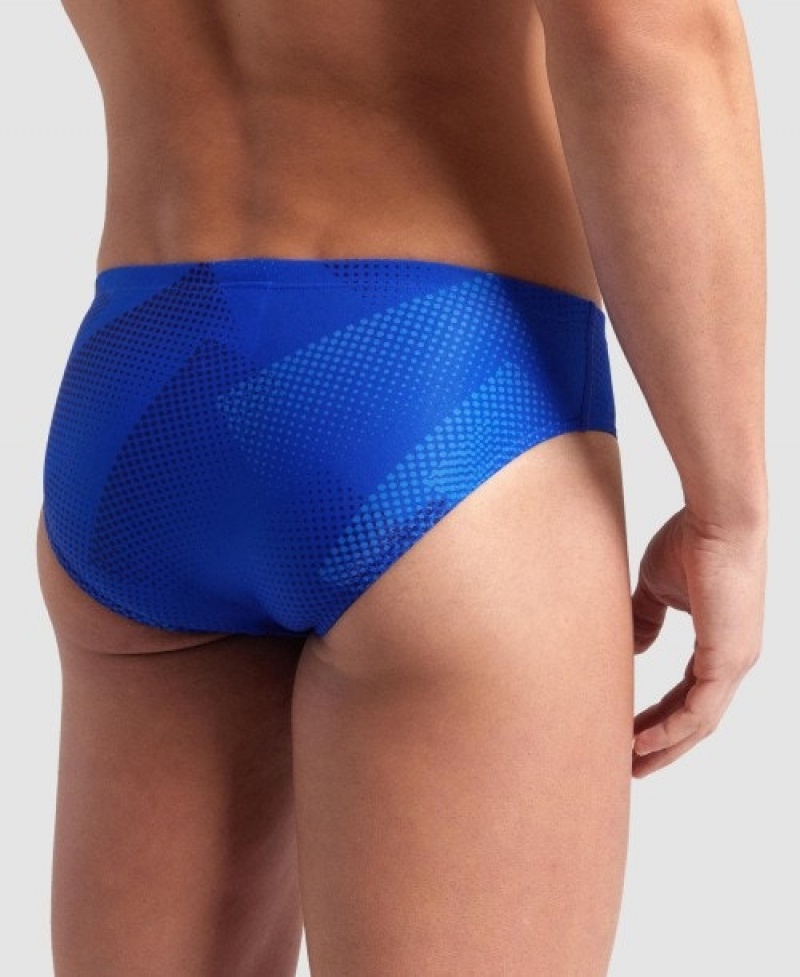 Blue Arena Halftone Men's Briefs | 27993862