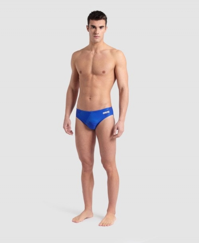 Blue Arena Halftone Men's Briefs | 27993862