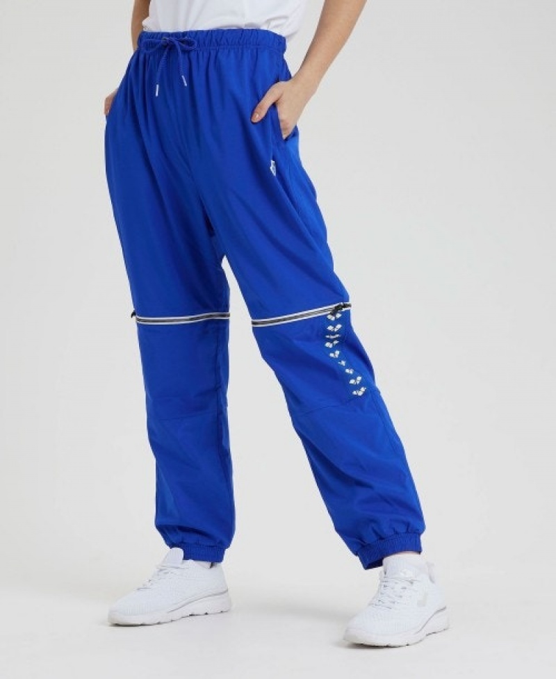 Blue Arena Icons Convertible Women's Pants | 83076898