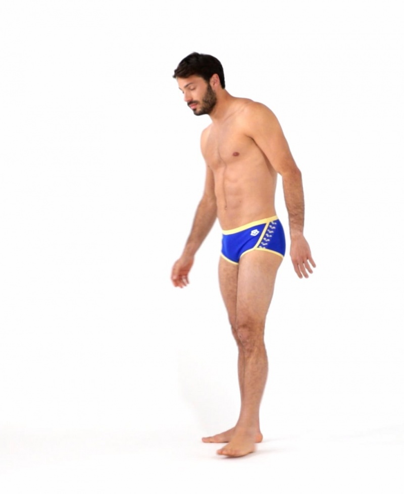 Blue Arena Icons Solid Low Waist Men's Swim Trunks | 32446893