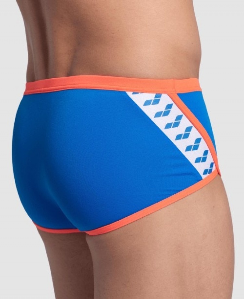 Blue Arena Icons Solid Low Waist Men's Swim Trunks | 73376711