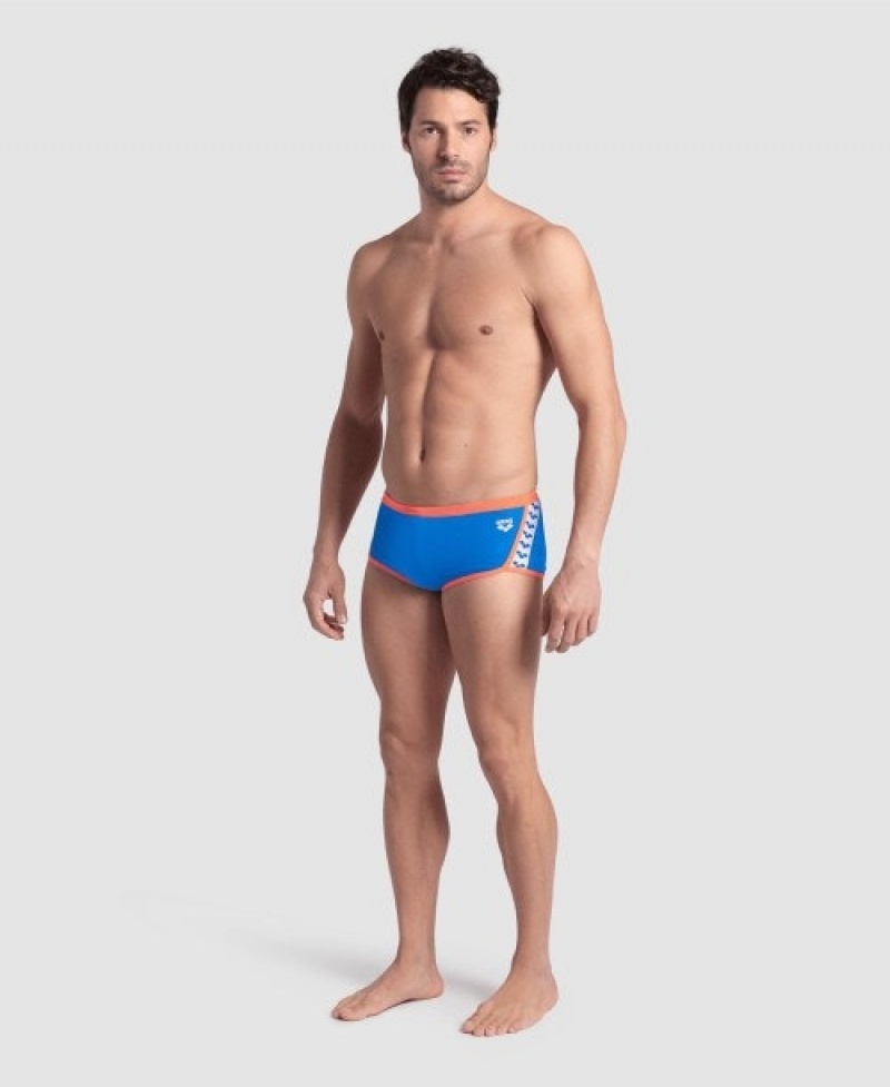 Blue Arena Icons Solid Low Waist Men's Swim Trunks | 73376711