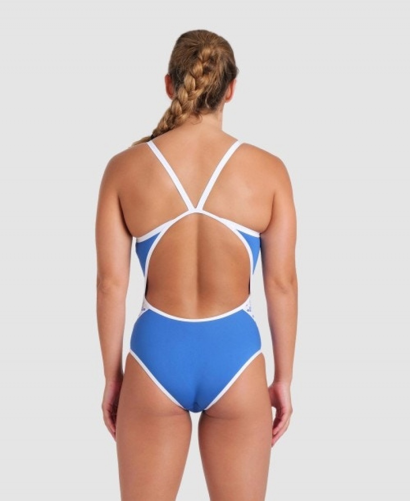 Blue Arena Icons Super Fly Back Solid Women's Swimsuits | 4309227