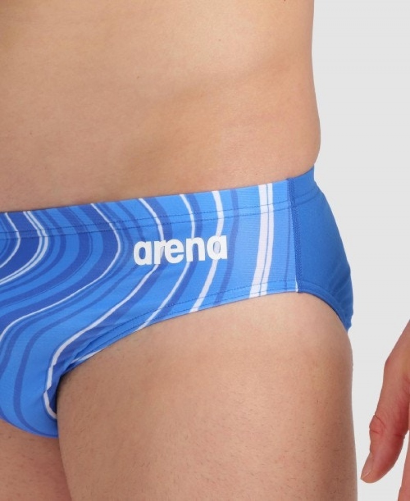 Blue Arena Marbled Men's Briefs | 64606780