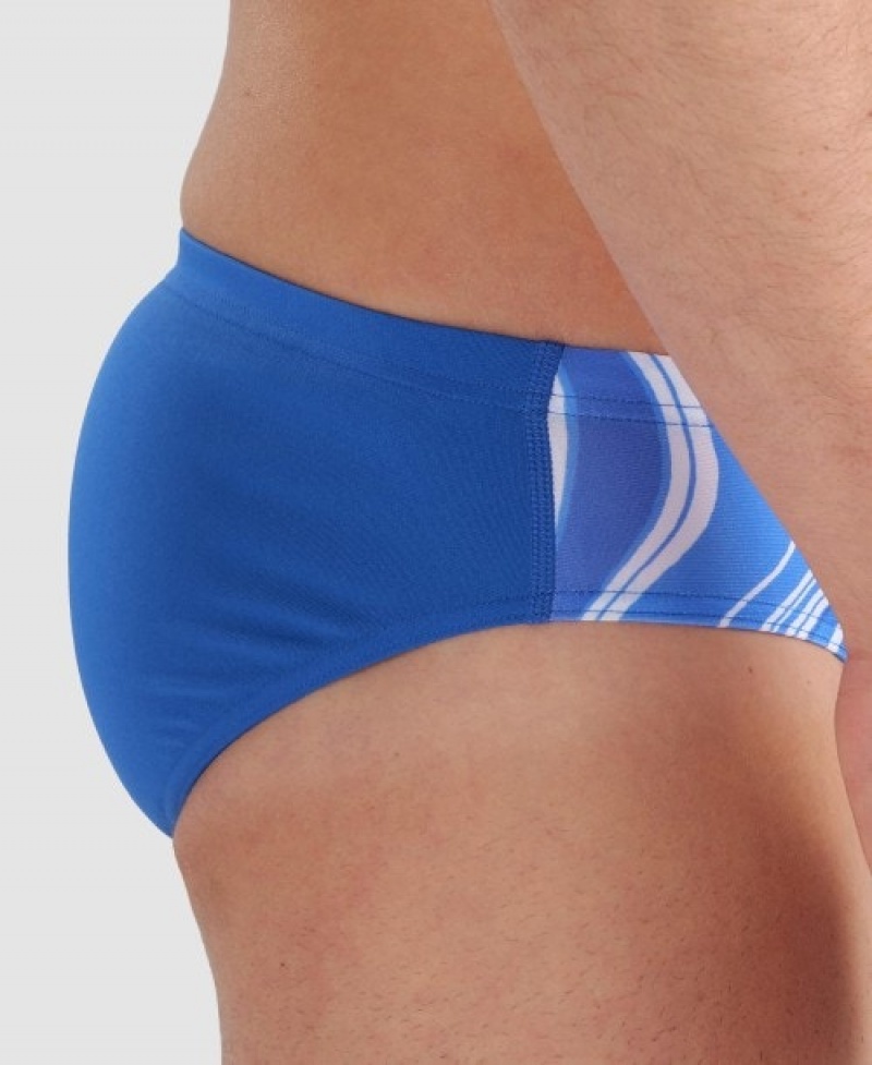 Blue Arena Marbled Men's Briefs | 64606780