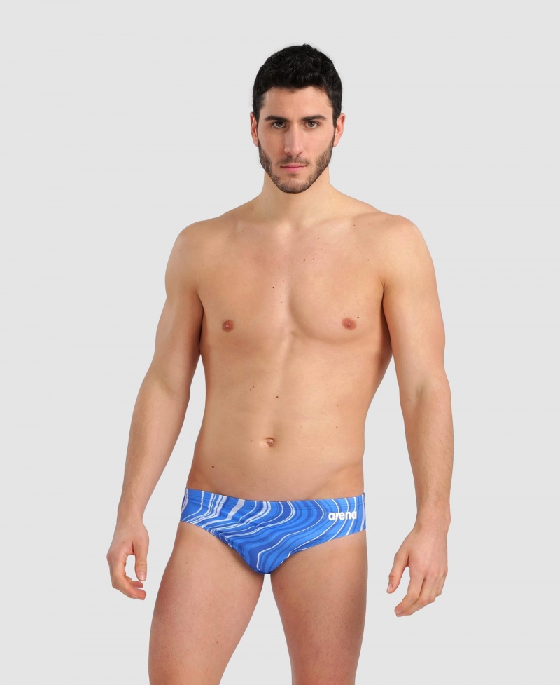 Blue Arena Marbled Men\'s Briefs | 64606780