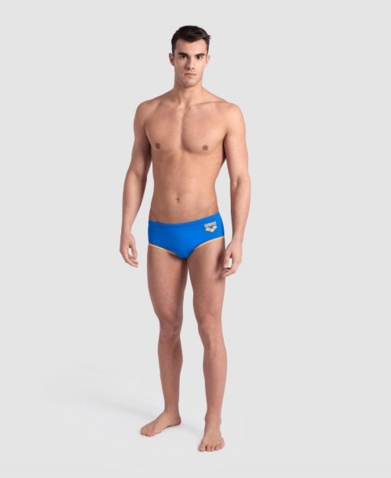 Blue Arena One Big Logo Men's Briefs | 9232176