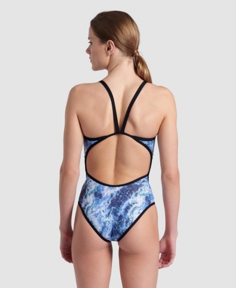 Blue Arena Pacific Superfly Back Swimsuit Women's Swimsuits | 71370156