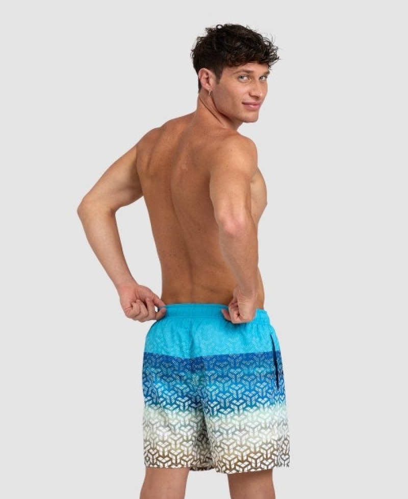 Blue Arena Placed Beach Men's Boxer | 69820696