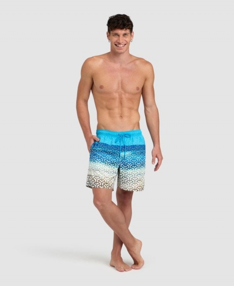 Blue Arena Placed Beach Men's Boxer | 69820696