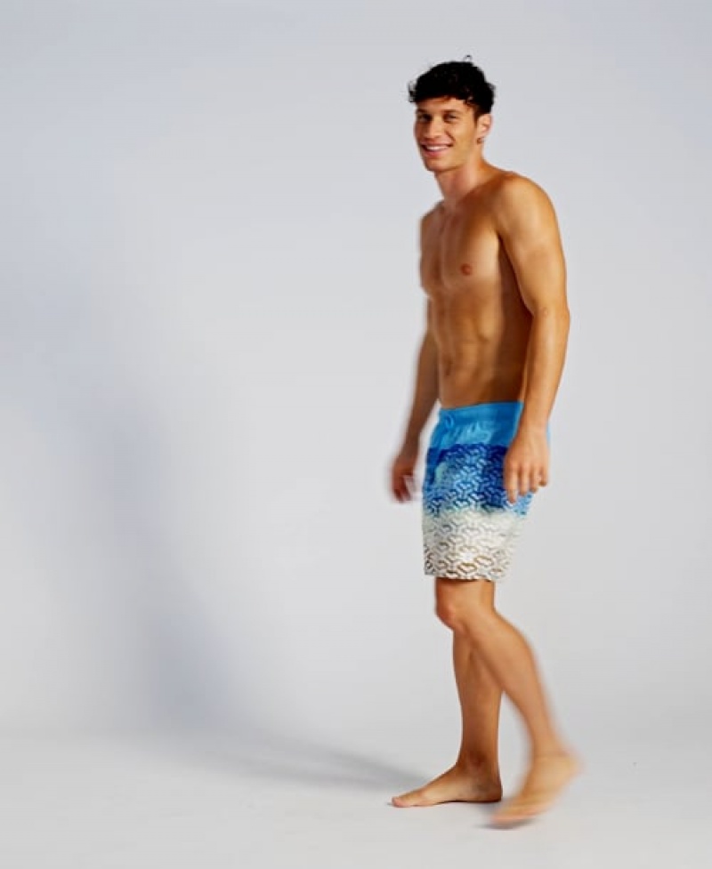 Blue Arena Placed Beach Men's Boxer | 69820696