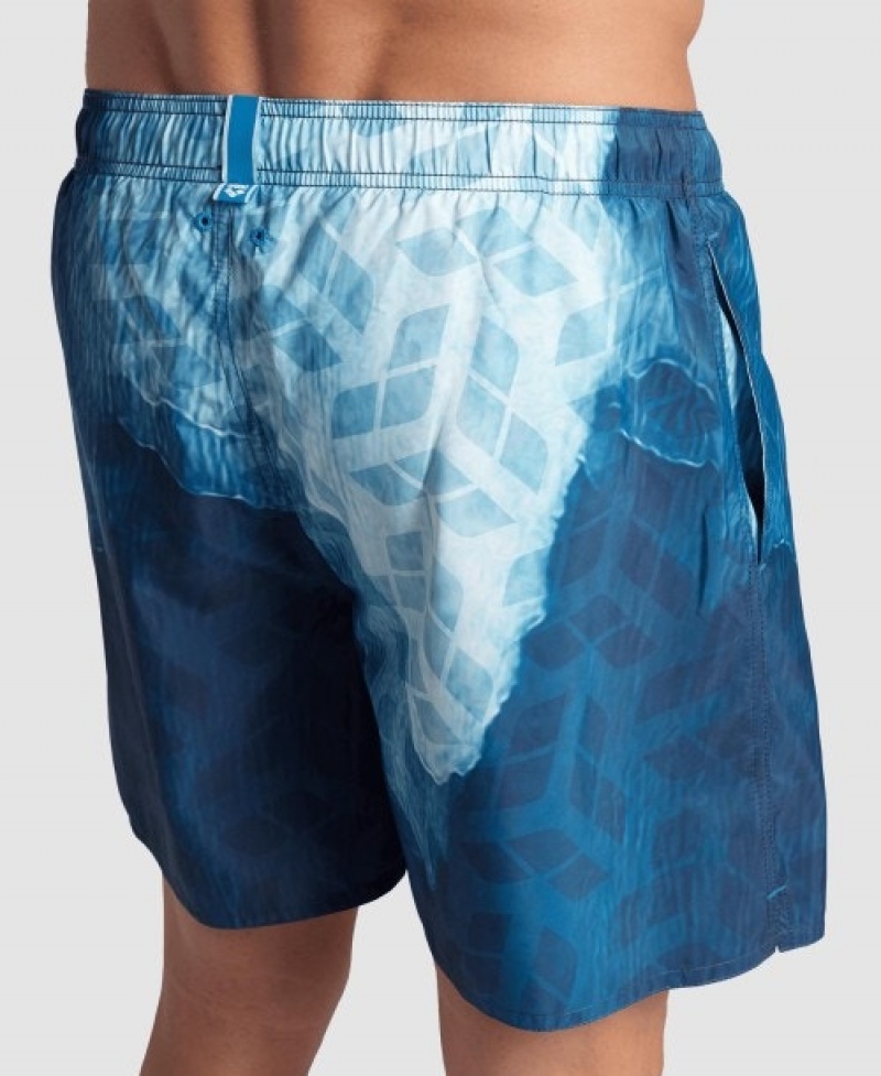 Blue Arena Placed Beach Men's Boxer | 90844914