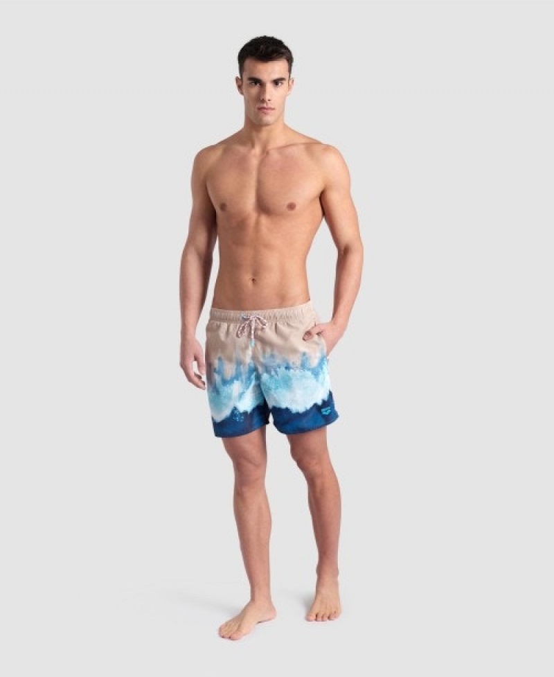 Blue Arena Placed Beach Men's Boxer | 94922249