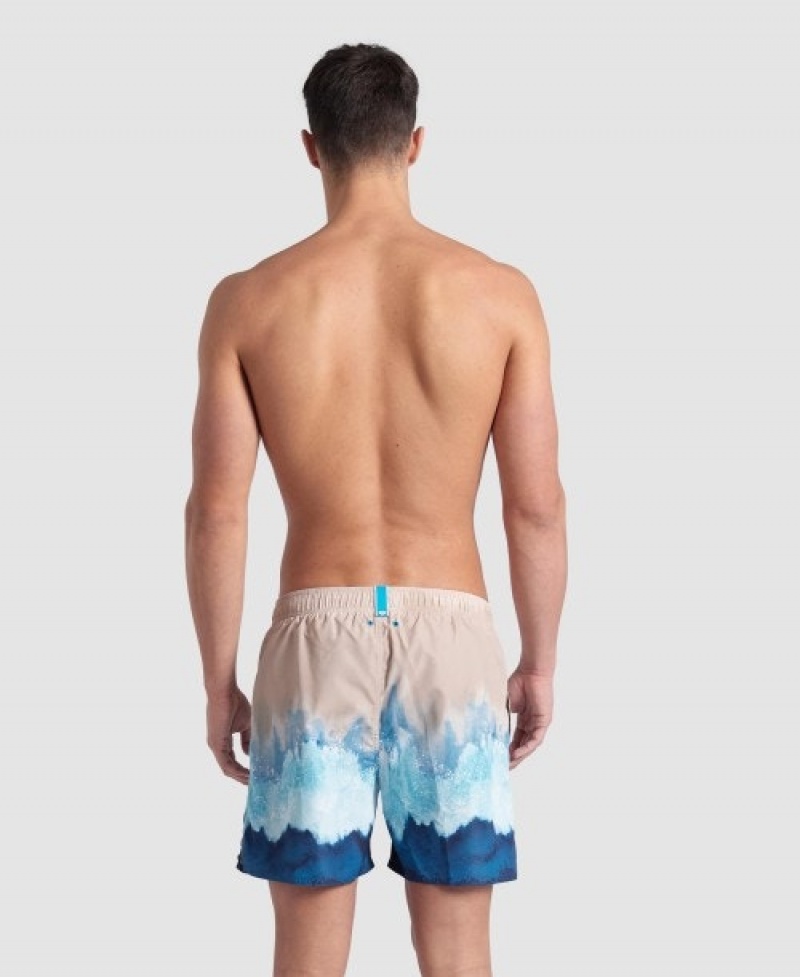 Blue Arena Placed Beach Men's Boxer | 94922249