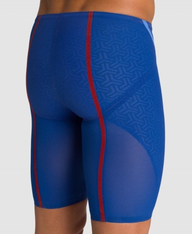 Blue Arena Powerskin Carbon Glide Jammer Men's Racing Suit | 92651030