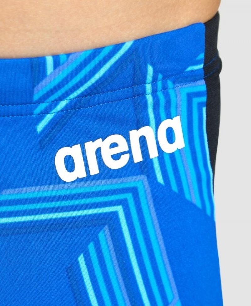 Blue Arena Puzzled Jammer Men's Swim Shorts | 38241906