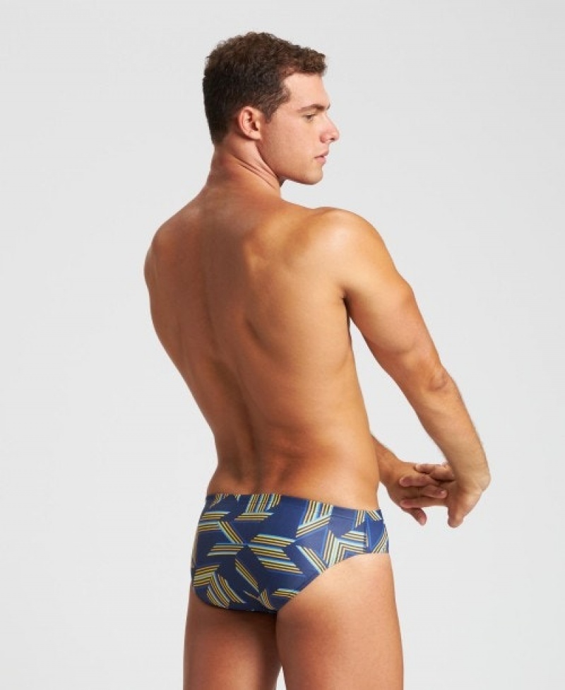 Blue Arena Puzzled Men's Briefs | 2845784