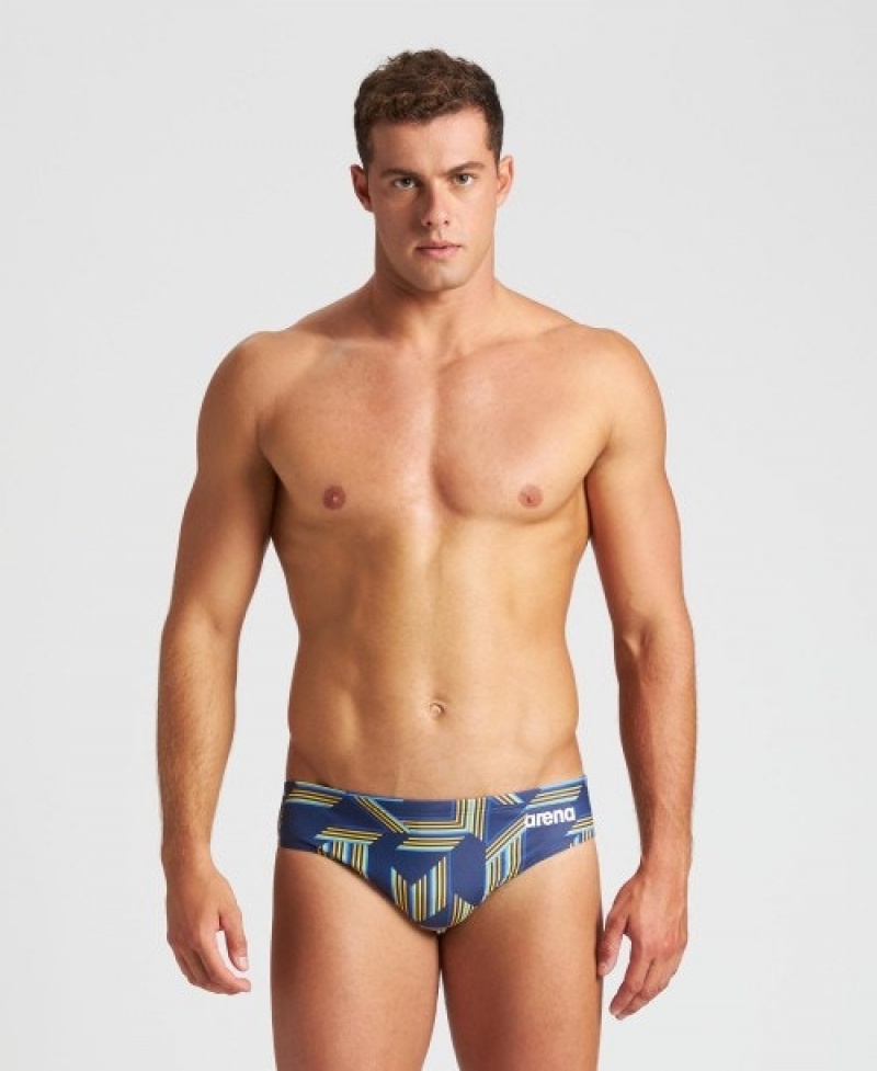 Blue Arena Puzzled Men\'s Briefs | 2845784