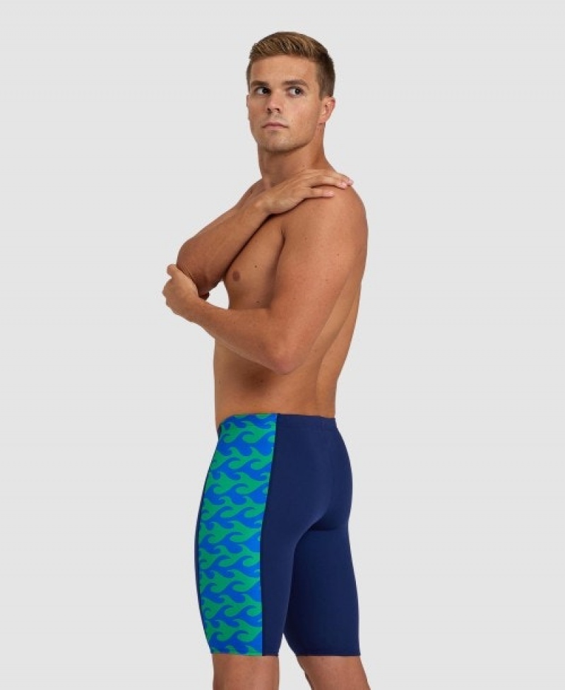 Blue Arena Ride The Wave Jammer Men's Swim Shorts | 78145308