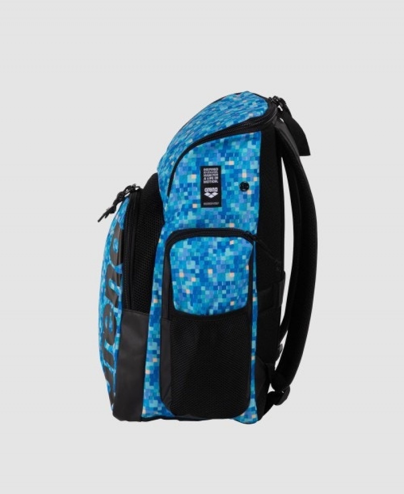 Blue Arena Spiky Iii 35 L Allover Print Men's Backpacks | 35687416