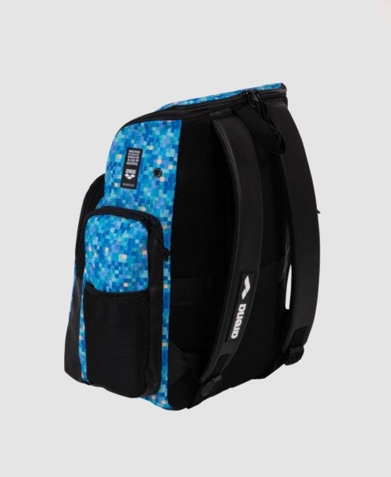 Blue Arena Spiky Iii 35 L Allover Print Men's Backpacks | 35687416