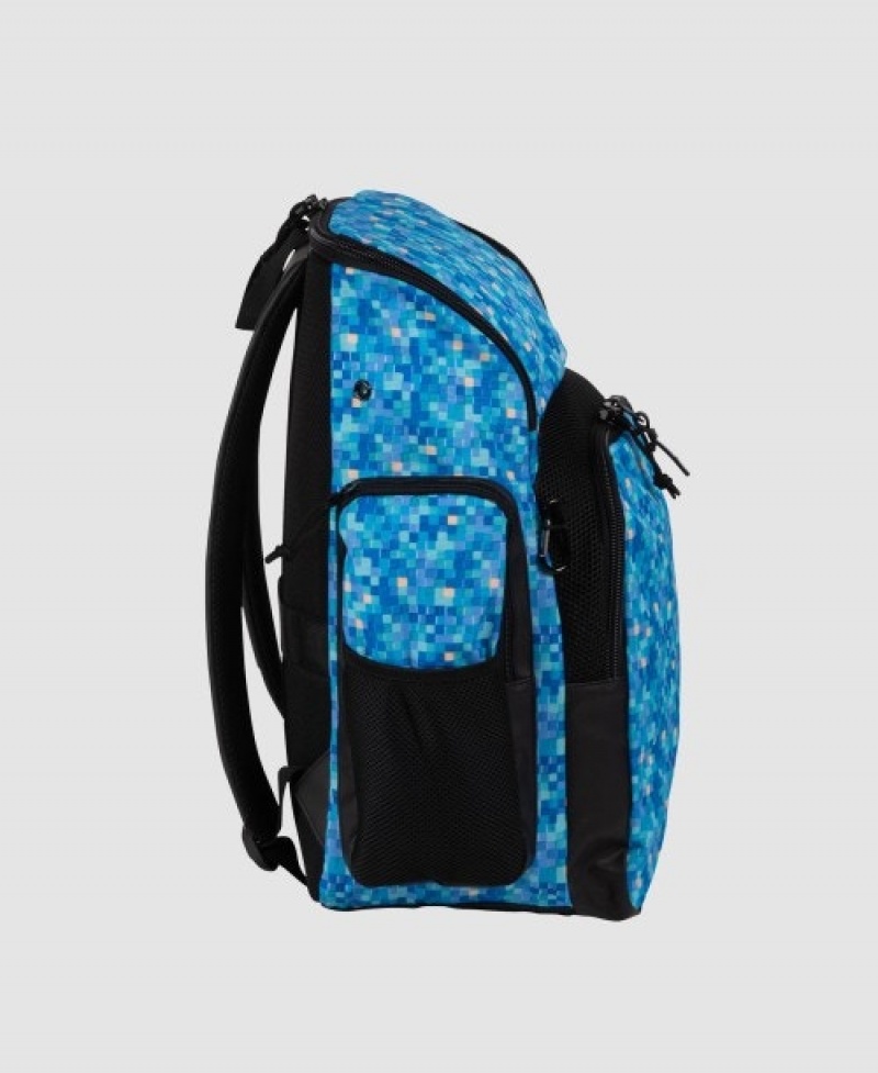 Blue Arena Spiky Iii 35 L Allover Print Men's Backpacks | 35687416