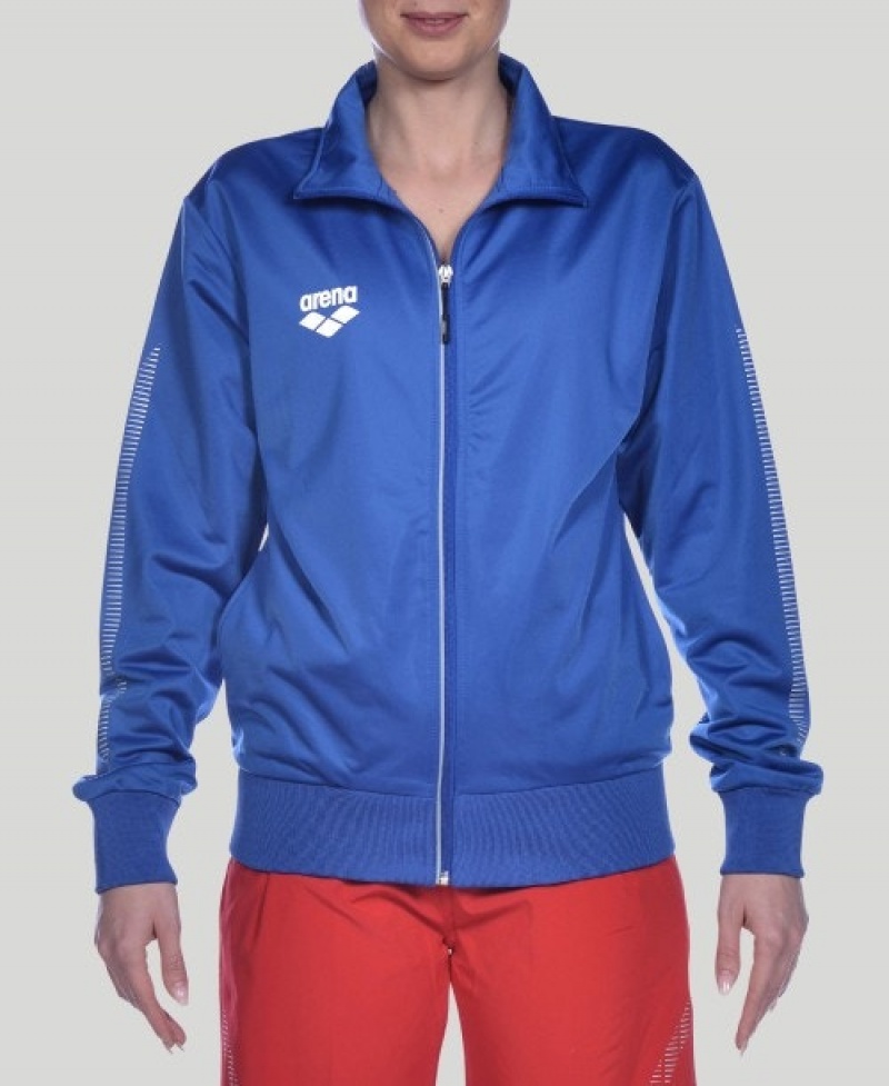 Blue Arena Team Line Knitted Poly Men's Jackets | 89786865