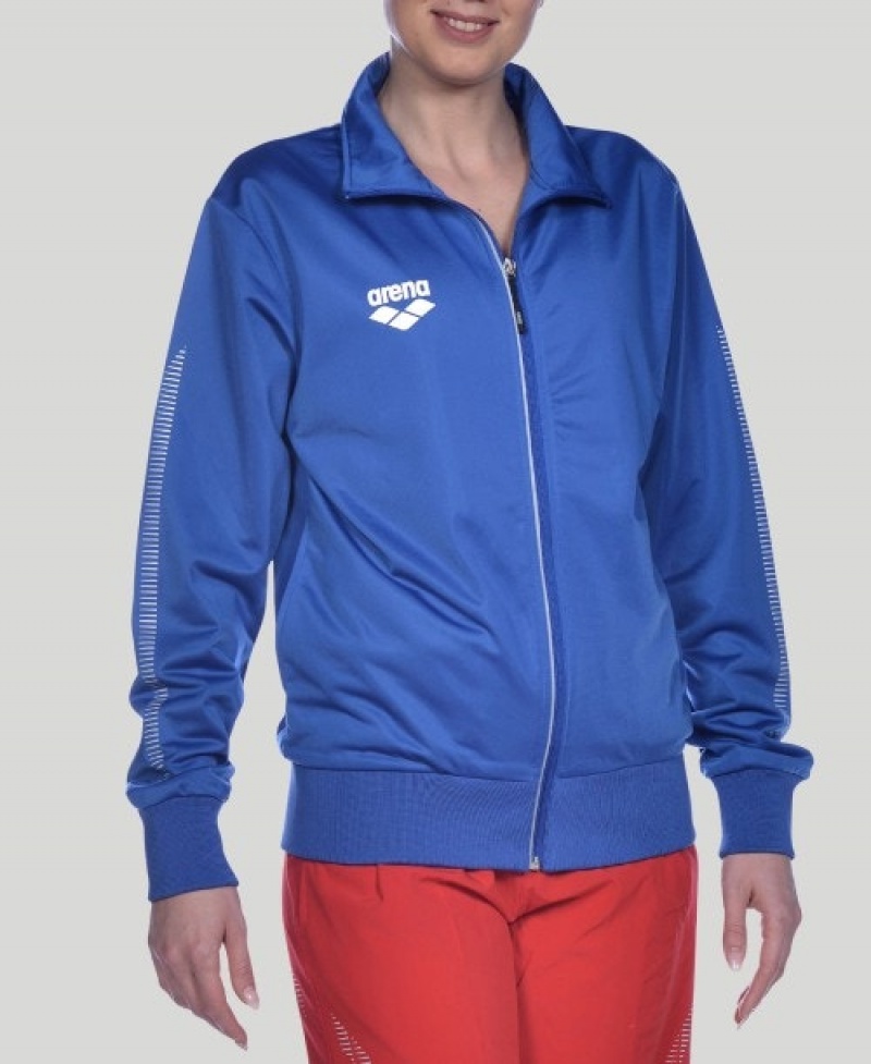 Blue Arena Team Line Knitted Poly Men's Jackets | 89786865