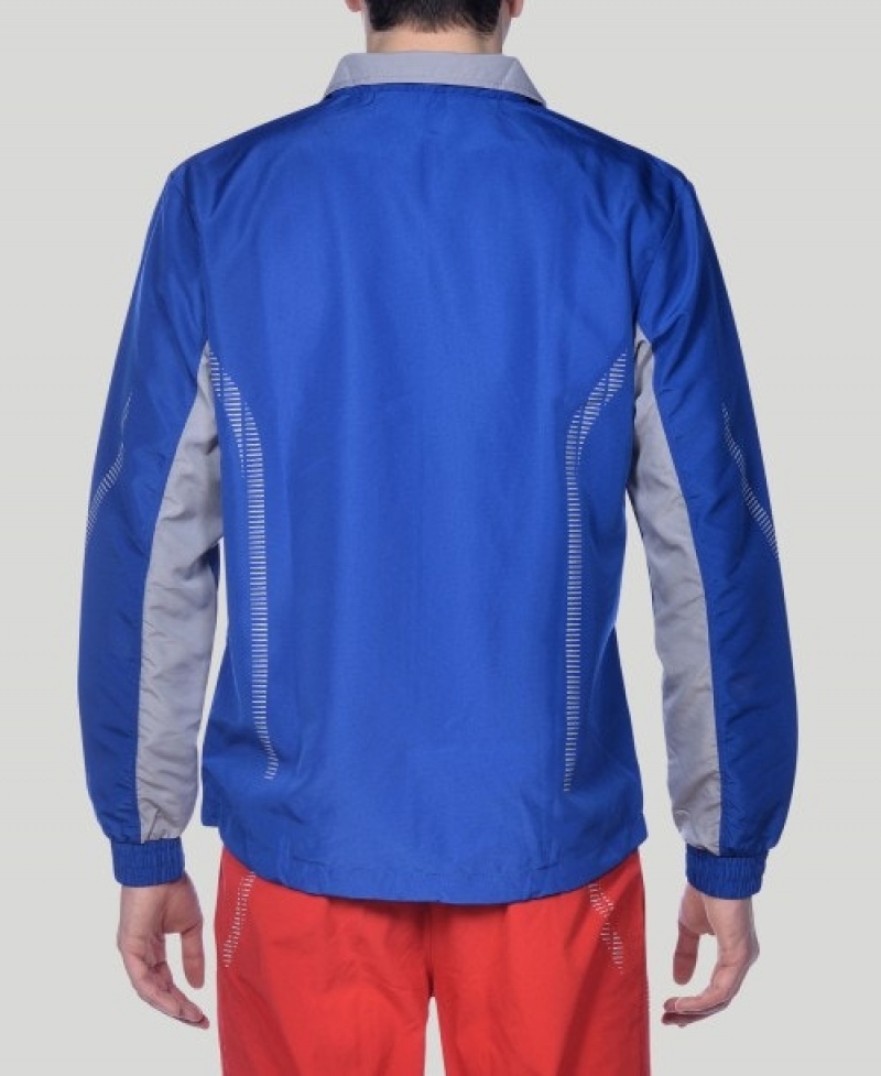 Blue Arena Team Line Warm-up Men's Jackets | 59541107