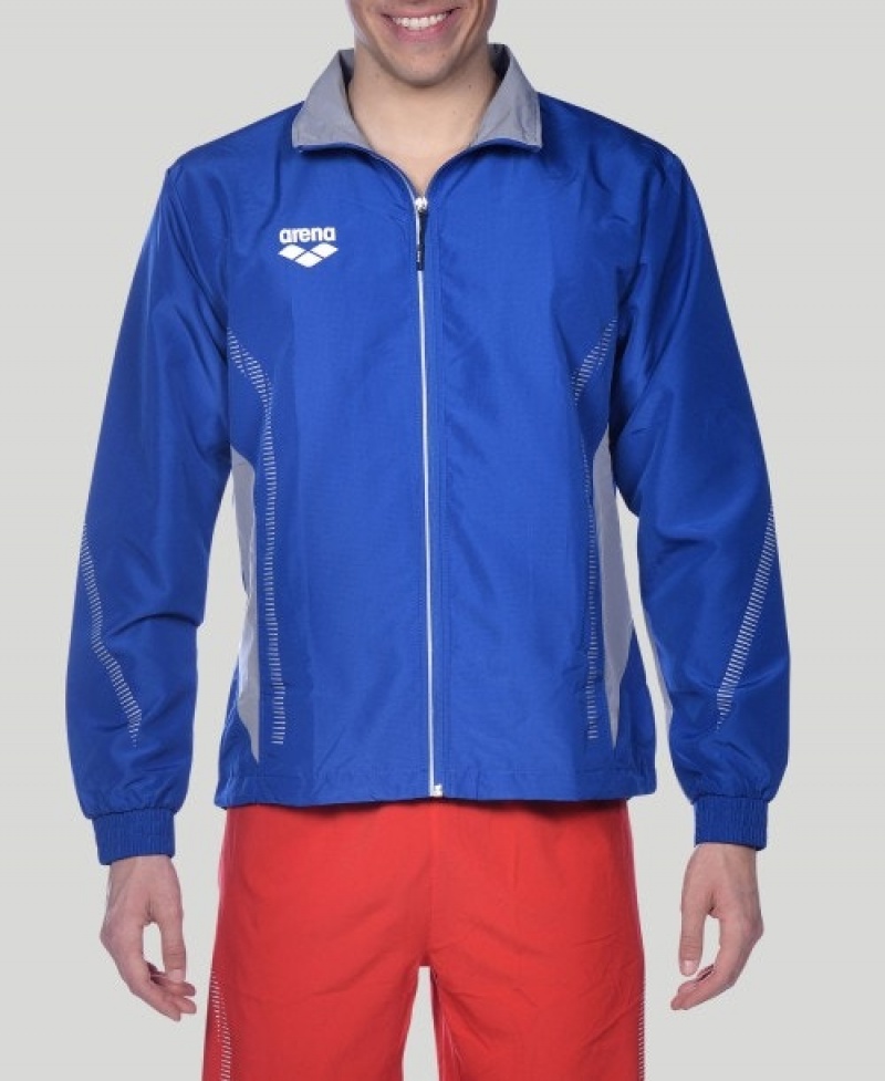 Blue Arena Team Line Warm-up Men's Jackets | 59541107