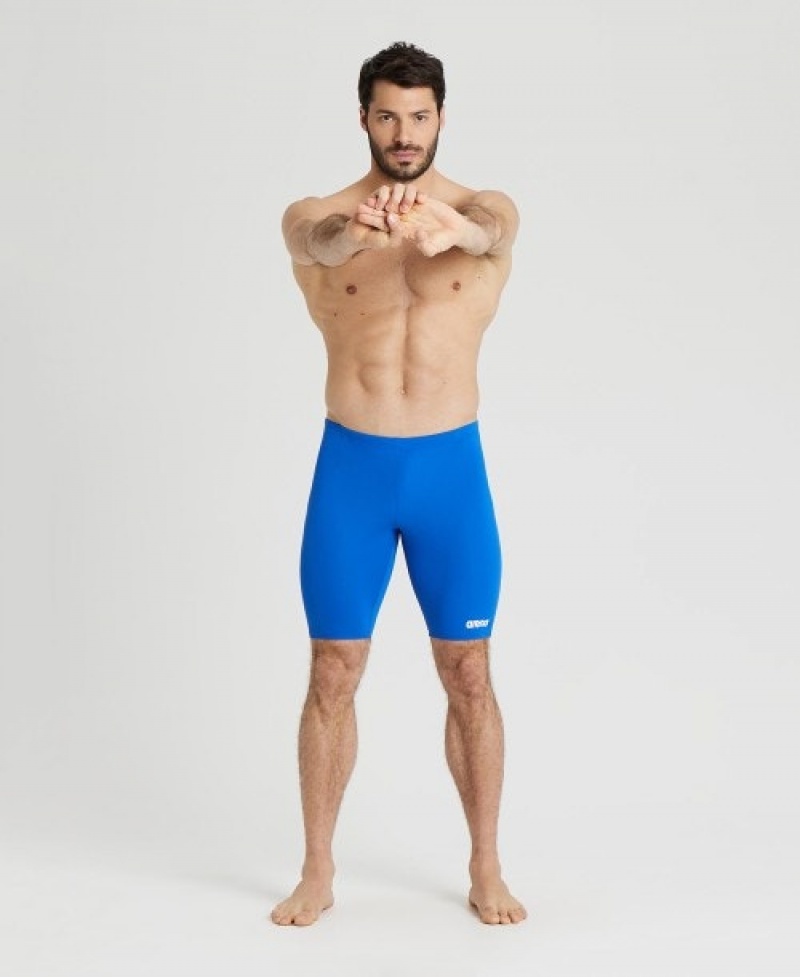 Blue Arena Team Solid Jammer Men's Swim Shorts | 15638411