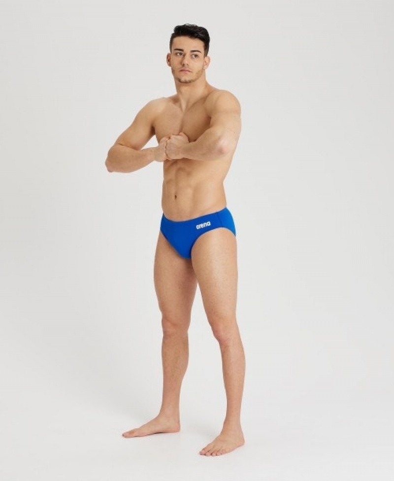 Blue Arena Team Solid Men's Briefs | 20426383