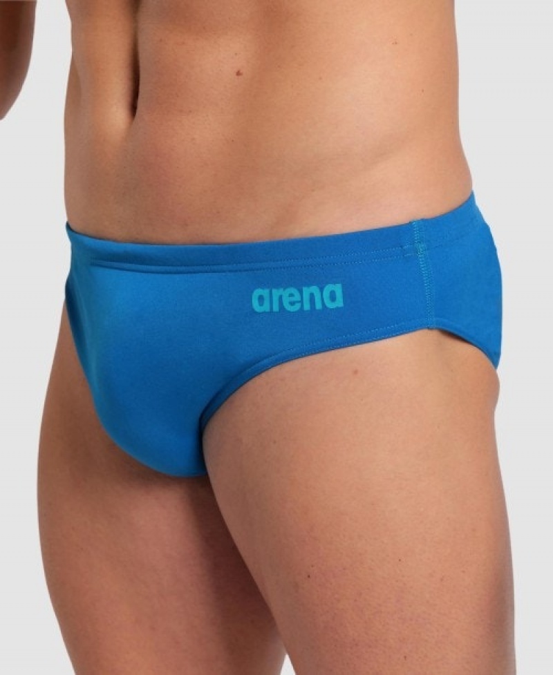 Blue Arena Team Solid Men's Briefs | 56214126